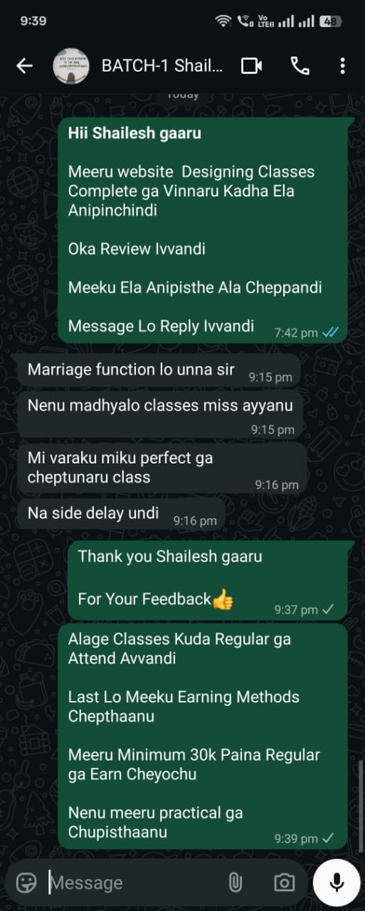 DMAT student WhatsApp review